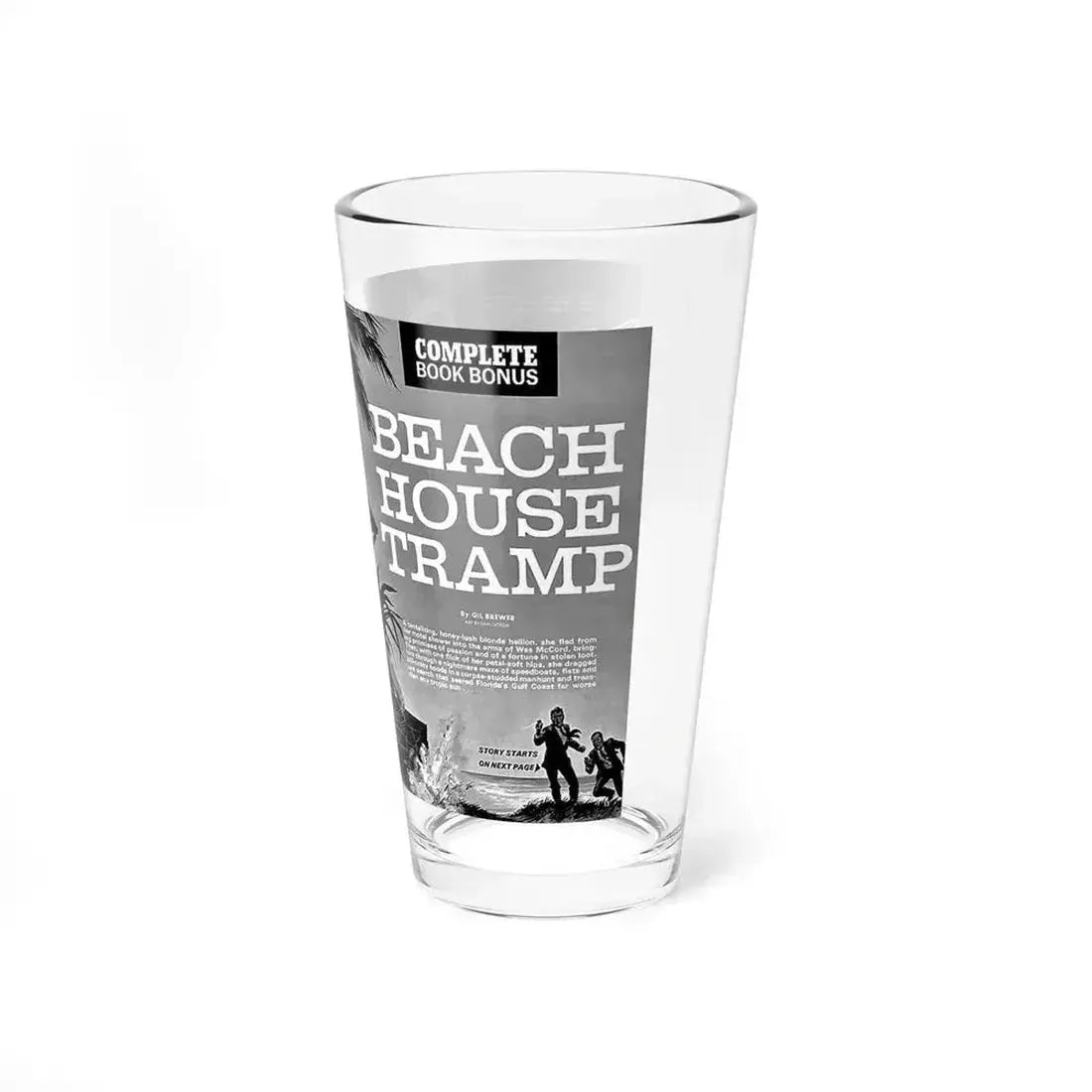 Beach House Tramp (Magazine Illustration) Pint Glass 16oz - Go Mug Yourself