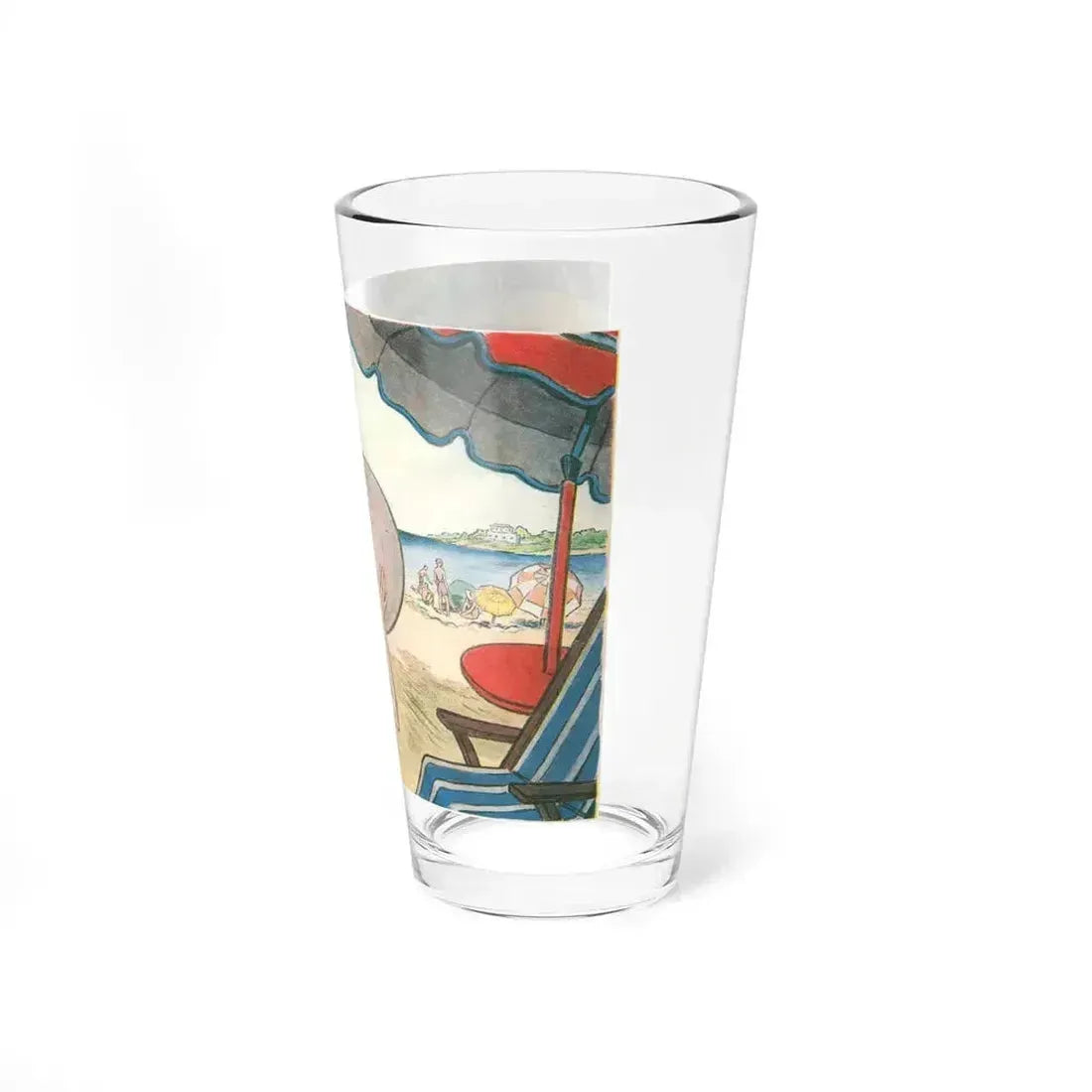 Beach Scene, 1936 (Magazine Illustration) Pint Glass 16oz - Go Mug Yourself