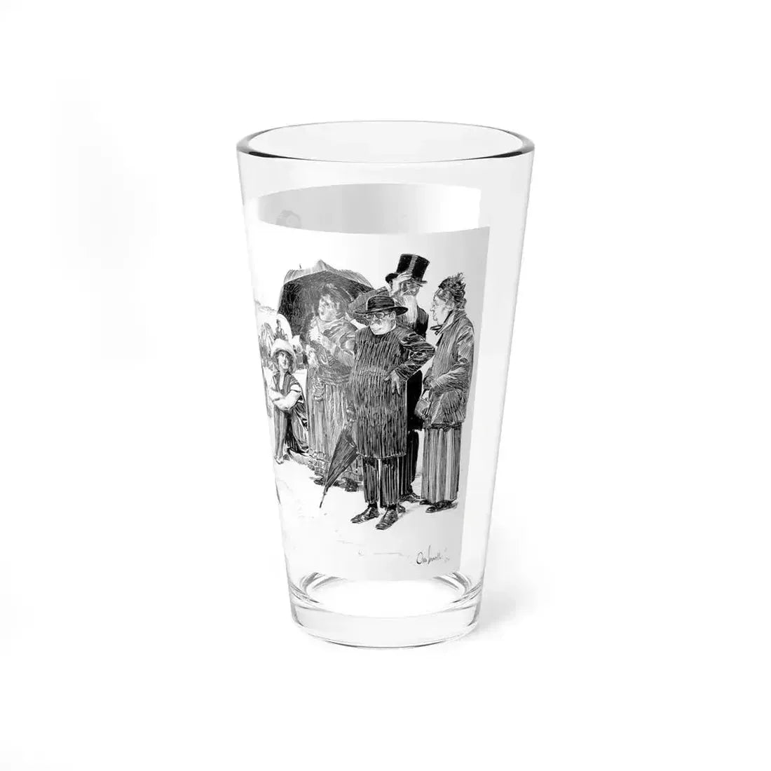 Beach Scene (Magazine Illustration) Pint Glass 16oz - Go Mug Yourself