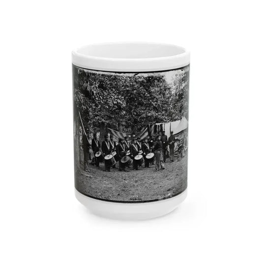 Bealeton, Va. Drum Corps, 93d New York Infantry (U.S. Civil War) White Coffee Mug 15oz - Go Mug Yourself
