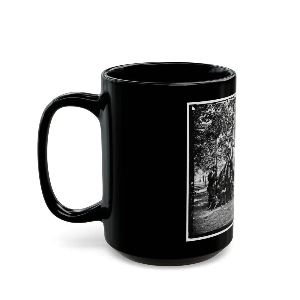Bealeton, Va. Group At Tent And Wagon Of The New York Herald (U.S. Civil War) Black Coffee Mug - Go Mug Yourself