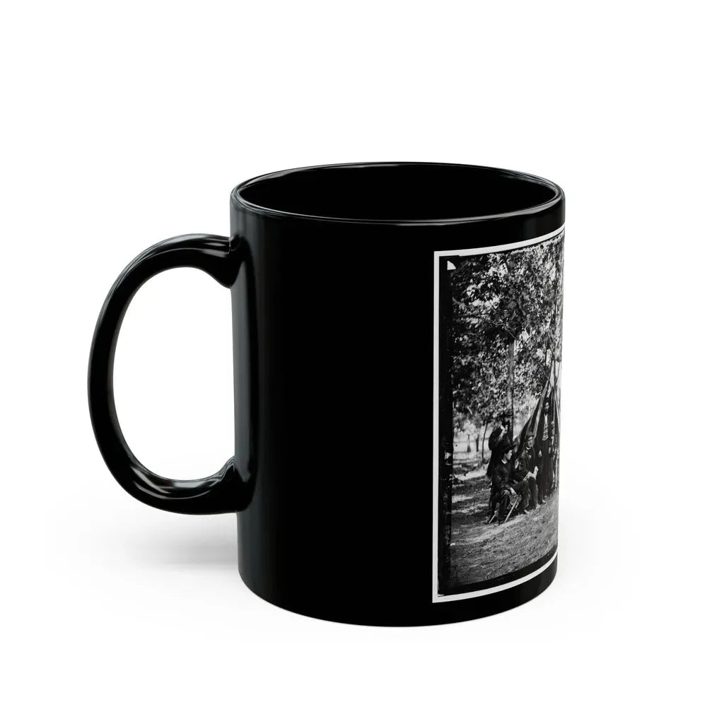 Bealeton, Va. Group At Tent And Wagon Of The New York Herald (U.S. Civil War) Black Coffee Mug - Go Mug Yourself