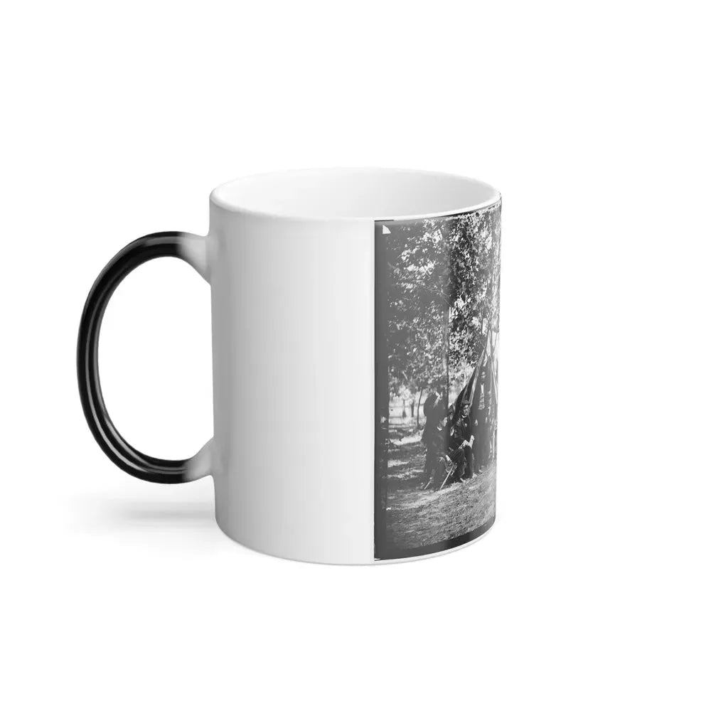 Bealeton, Va. Group at Tent and Wagon of the New York Herald (U.S. Civil War) Color Changing Coffee Mug 11oz - Go Mug Yourself