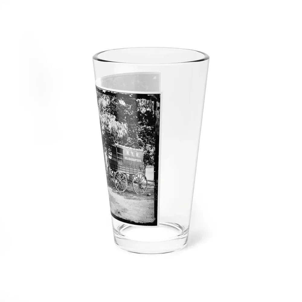 Bealeton, Va. Group At Tent And Wagon Of The New York Herald (U.S. Civil War) Pint Glass 16oz - Go Mug Yourself