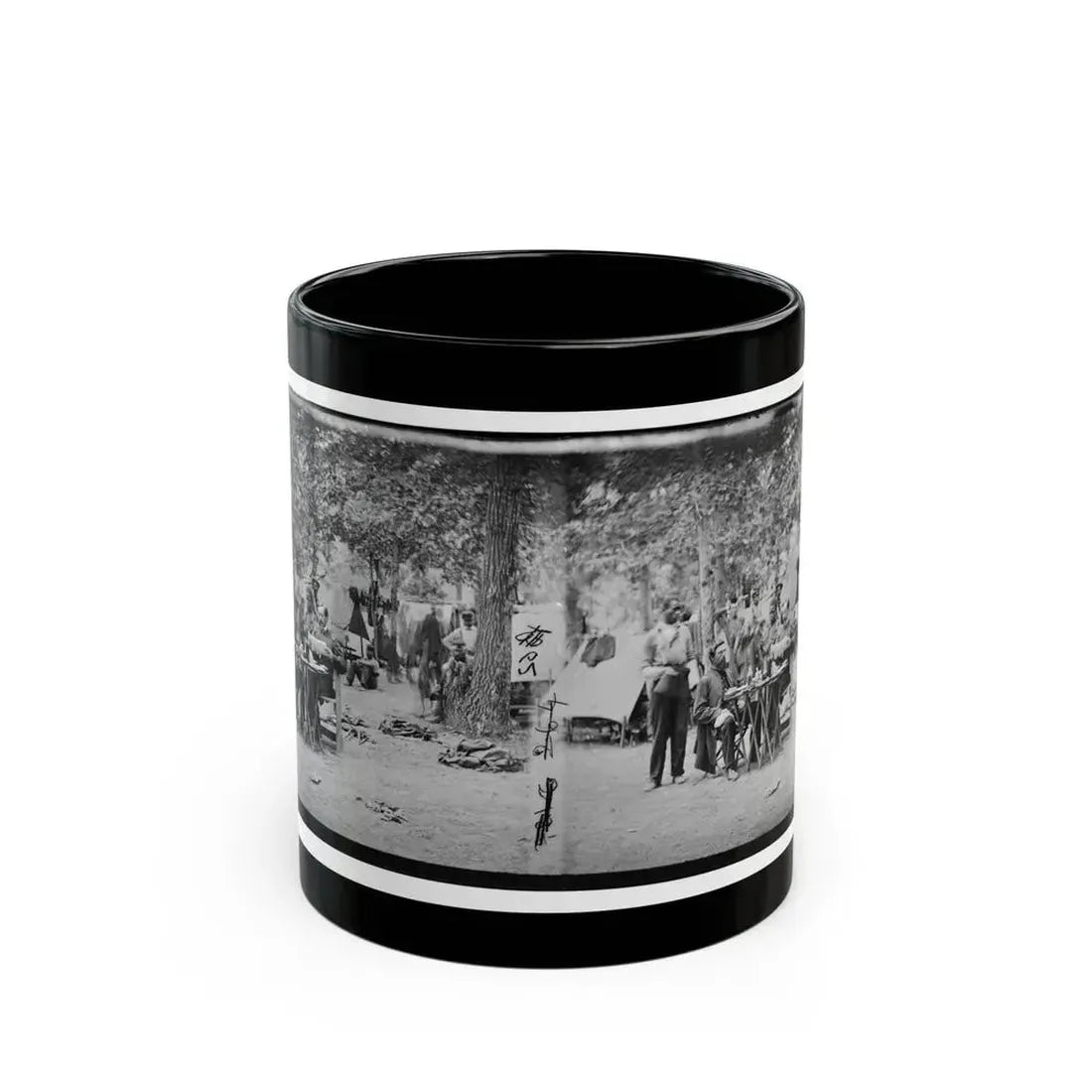 Bealeton, Virginia. Army Of The Potomac Officer's Mess Of Company D, 93d New York Infantry (U.S. Civil War) Black Coffee Mug 11oz - Go Mug Yourself