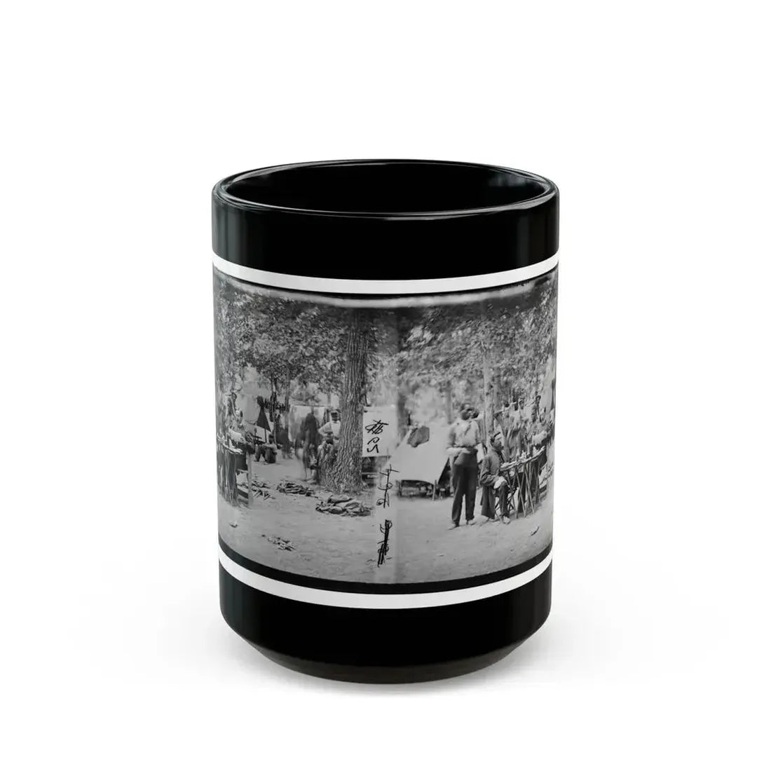 Bealeton, Virginia. Army Of The Potomac Officer's Mess Of Company D, 93d New York Infantry (U.S. Civil War) Black Coffee Mug 15oz - Go Mug Yourself