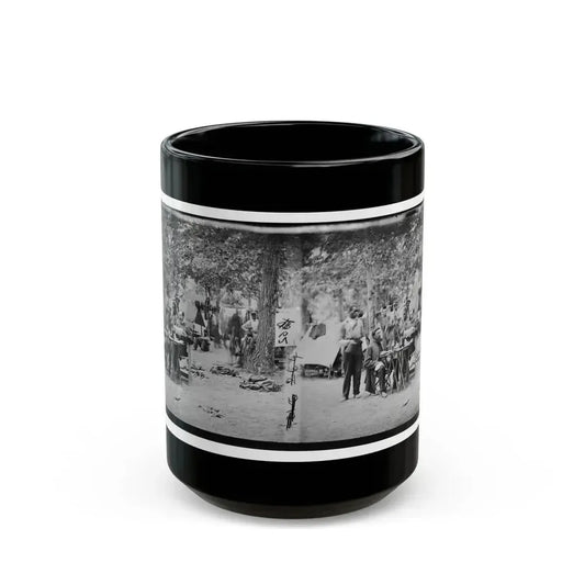 Bealeton, Virginia. Army Of The Potomac Officer's Mess Of Company D, 93d New York Infantry (U.S. Civil War) Black Coffee Mug 15oz - Go Mug Yourself