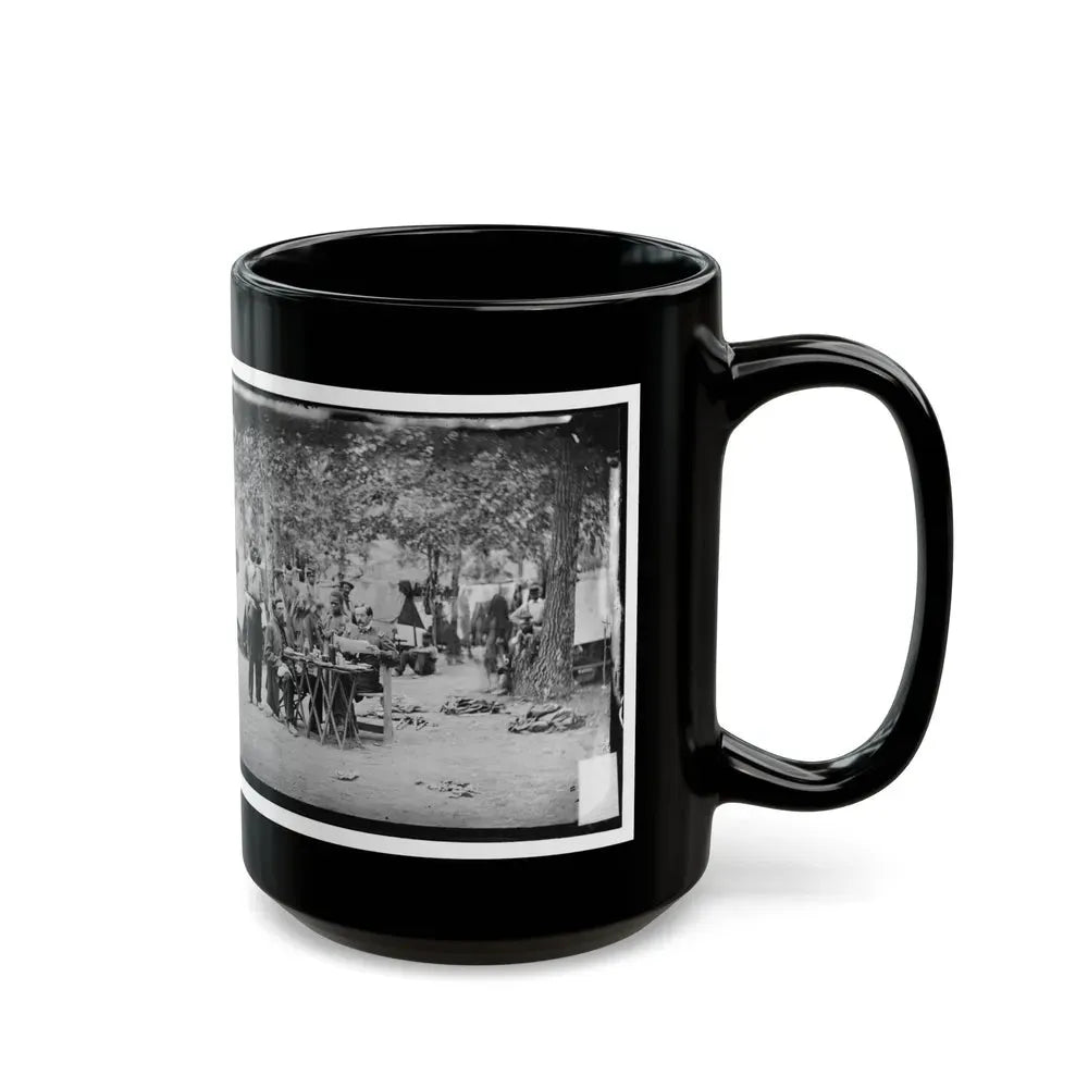 Bealeton, Virginia. Army Of The Potomac Officer's Mess Of Company D, 93d New York Infantry (U.S. Civil War) Black Coffee Mug - Go Mug Yourself