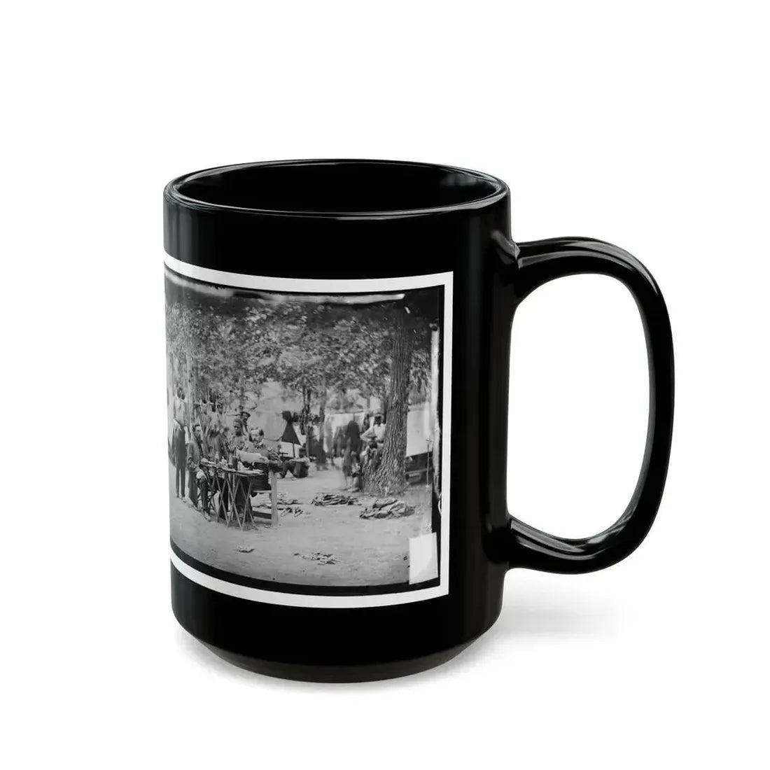 Bealeton, Virginia. Army Of The Potomac Officer's Mess Of Company D, 93d New York Infantry (U.S. Civil War) Black Coffee Mug - Go Mug Yourself