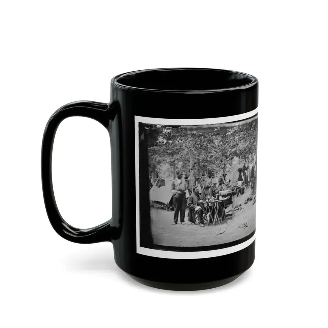Bealeton, Virginia. Army Of The Potomac Officer's Mess Of Company D, 93d New York Infantry (U.S. Civil War) Black Coffee Mug - Go Mug Yourself