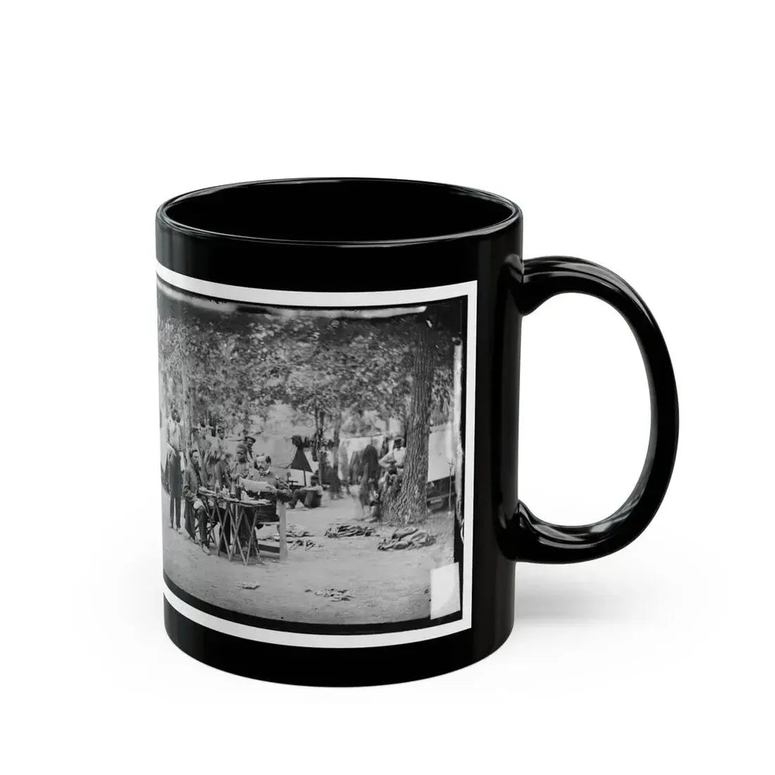 Bealeton, Virginia. Army Of The Potomac Officer's Mess Of Company D, 93d New York Infantry (U.S. Civil War) Black Coffee Mug - Go Mug Yourself