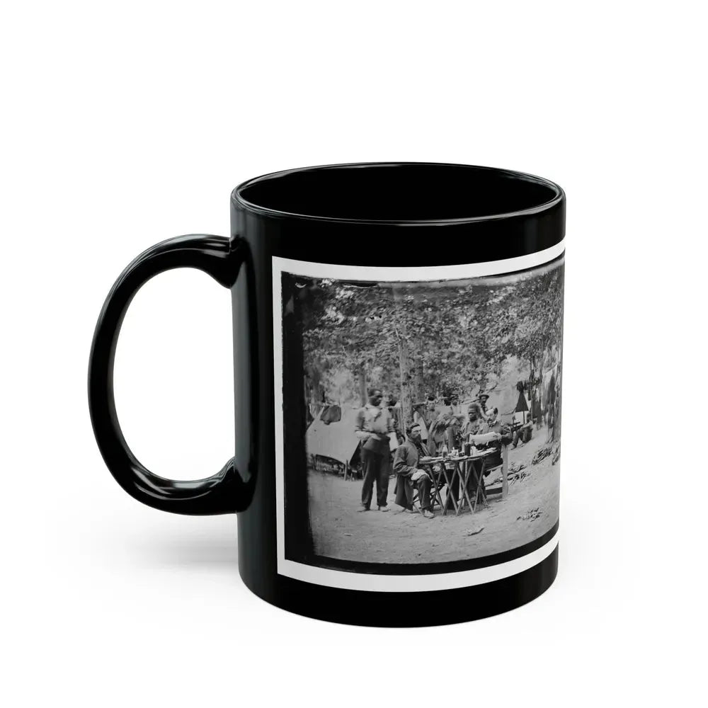 Bealeton, Virginia. Army Of The Potomac Officer's Mess Of Company D, 93d New York Infantry (U.S. Civil War) Black Coffee Mug - Go Mug Yourself