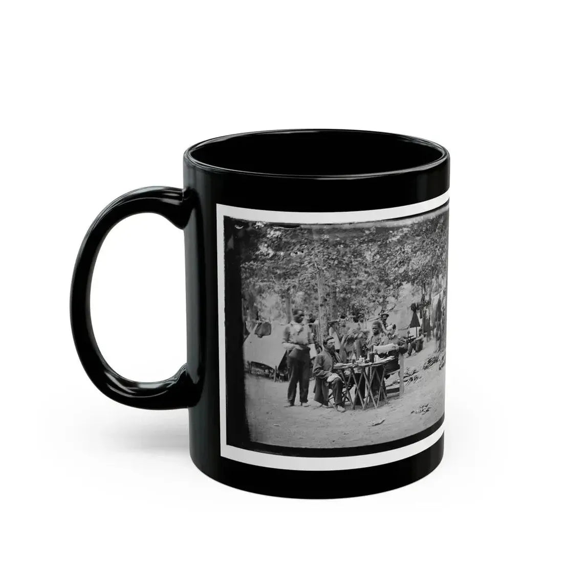 Bealeton, Virginia. Army Of The Potomac Officer's Mess Of Company D, 93d New York Infantry (U.S. Civil War) Black Coffee Mug - Go Mug Yourself