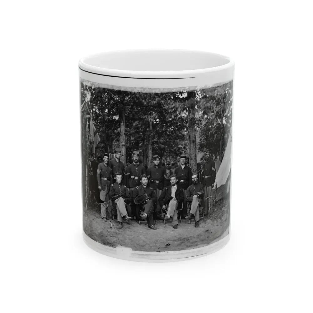 Bealeton, Virginia. Company I, 93d New York Infantry Officers And Non-Commissioned Officers (U.S. Civil War) White Coffee Mug 11oz - Go Mug Yourself