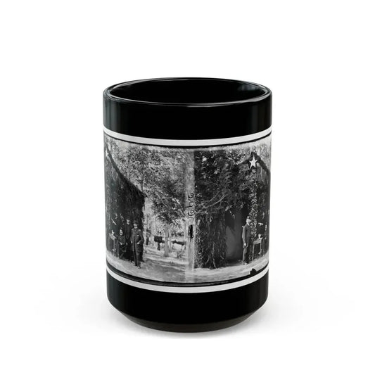 Bealeton, Virginia. General Marsena R. Patrick And Staff(2) (U.S. Civil War) Black Coffee Mug 15oz - Go Mug Yourself