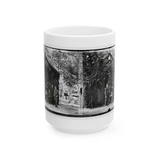 Bealeton, Virginia. General Marsena R. Patrick And Staff(2) (U.S. Civil War) White Coffee Mug 15oz - Go Mug Yourself