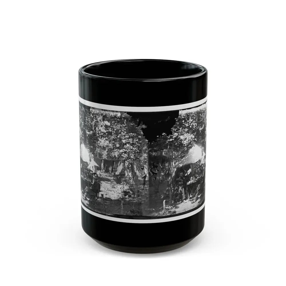 Bealeton, Virginia. Officer's Mess, Company E, 93d New York Volunteers (U.S. Civil War) Black Coffee Mug 15oz - Go Mug Yourself