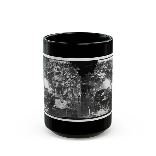 Bealeton, Virginia. Officer's Mess, Company E, 93d New York Volunteers (U.S. Civil War) Black Coffee Mug 15oz - Go Mug Yourself