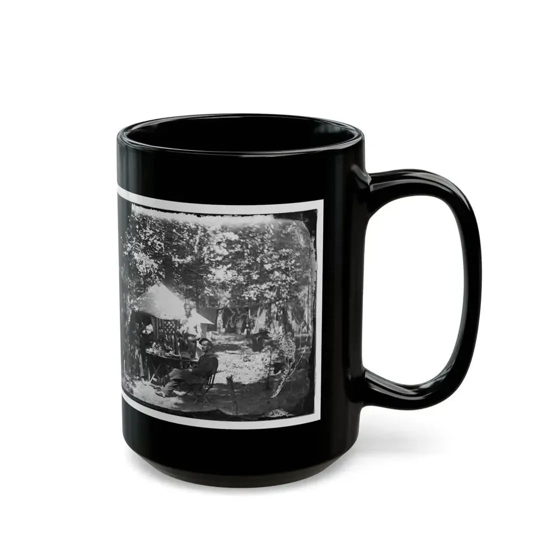 Bealeton, Virginia. Officer's Mess, Company E, 93d New York Volunteers (U.S. Civil War) Black Coffee Mug - Go Mug Yourself