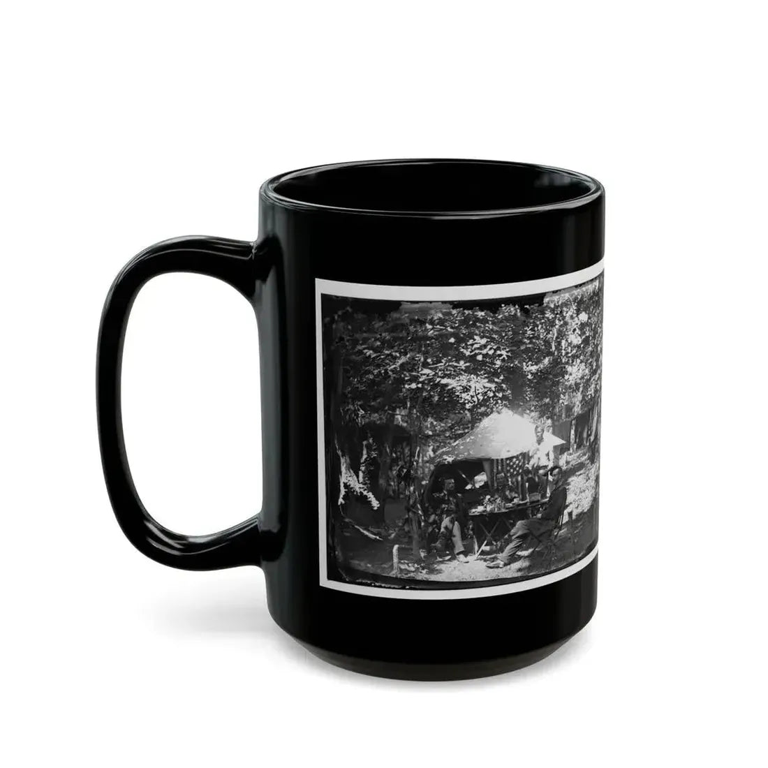 Bealeton, Virginia. Officer's Mess, Company E, 93d New York Volunteers (U.S. Civil War) Black Coffee Mug - Go Mug Yourself