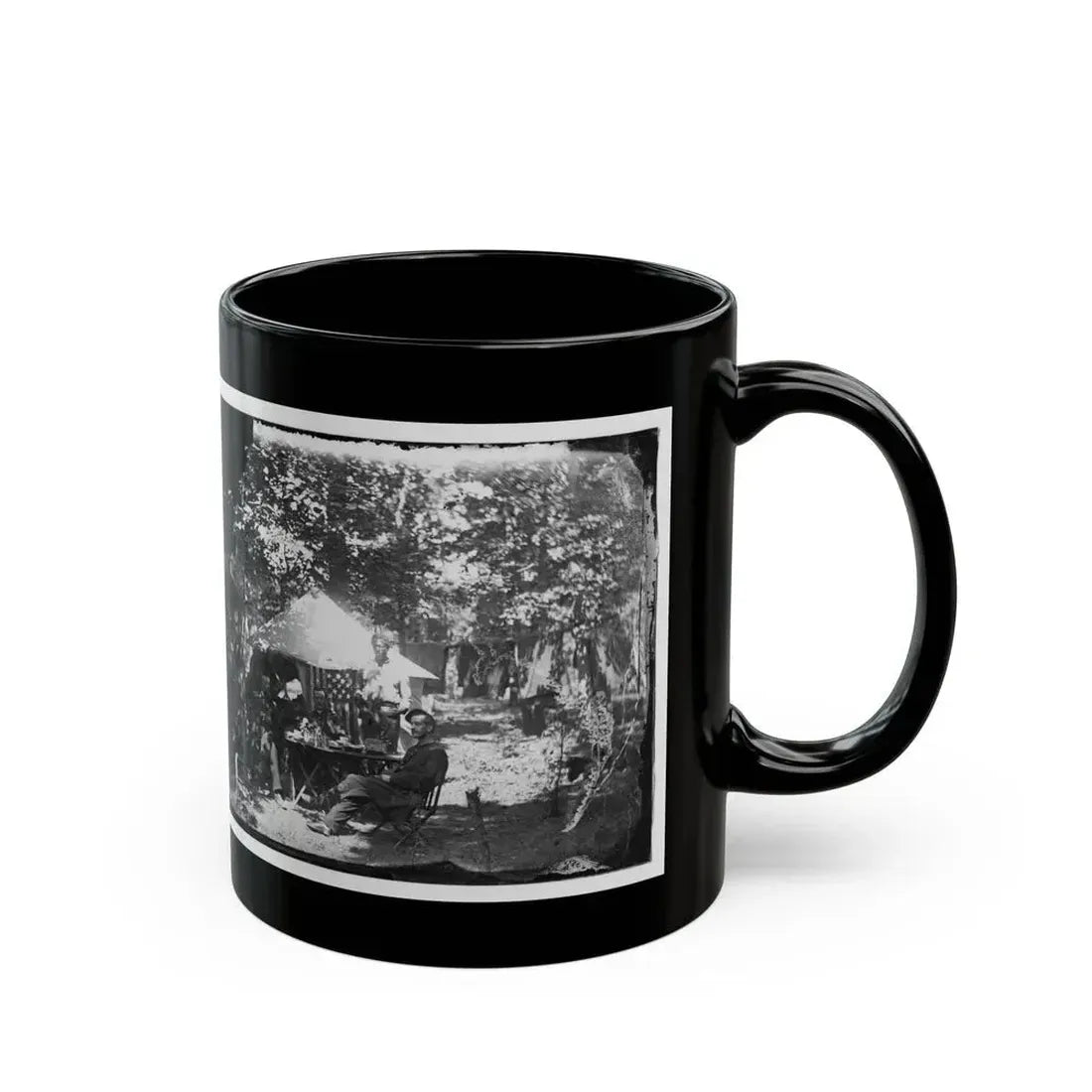 Bealeton, Virginia. Officer's Mess, Company E, 93d New York Volunteers (U.S. Civil War) Black Coffee Mug - Go Mug Yourself