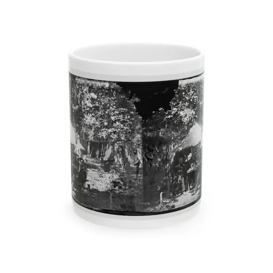 Bealeton, Virginia. Officer's Mess, Company E, 93d New York Volunteers (U.S. Civil War) White Coffee Mug 11oz - Go Mug Yourself