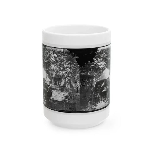 Bealeton, Virginia. Officer's Mess, Company E, 93d New York Volunteers (U.S. Civil War) White Coffee Mug 15oz - Go Mug Yourself