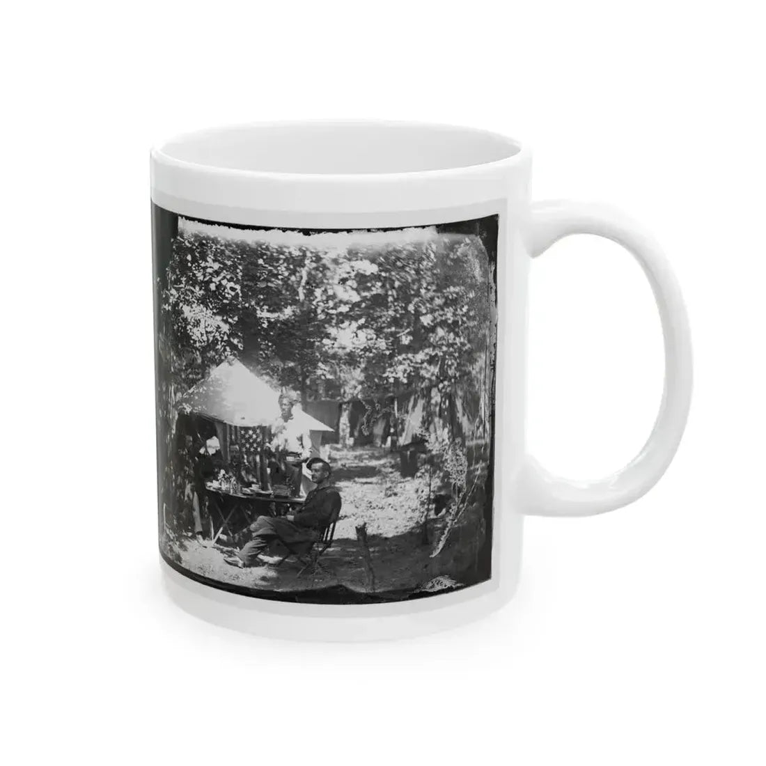 Bealeton, Virginia. Officer's Mess, Company E, 93d New York Volunteers (U.S. Civil War) White Coffee Mug - Go Mug Yourself