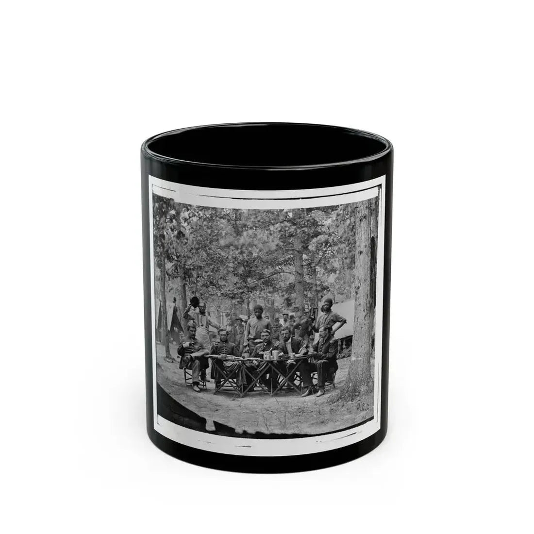 Bealeton, Virginia. Officer's Mess. Company F, 93d New York Volunteers Headquarters, Army Of The Potomac (U.S. Civil War) Black Coffee Mug 11oz - Go Mug Yourself