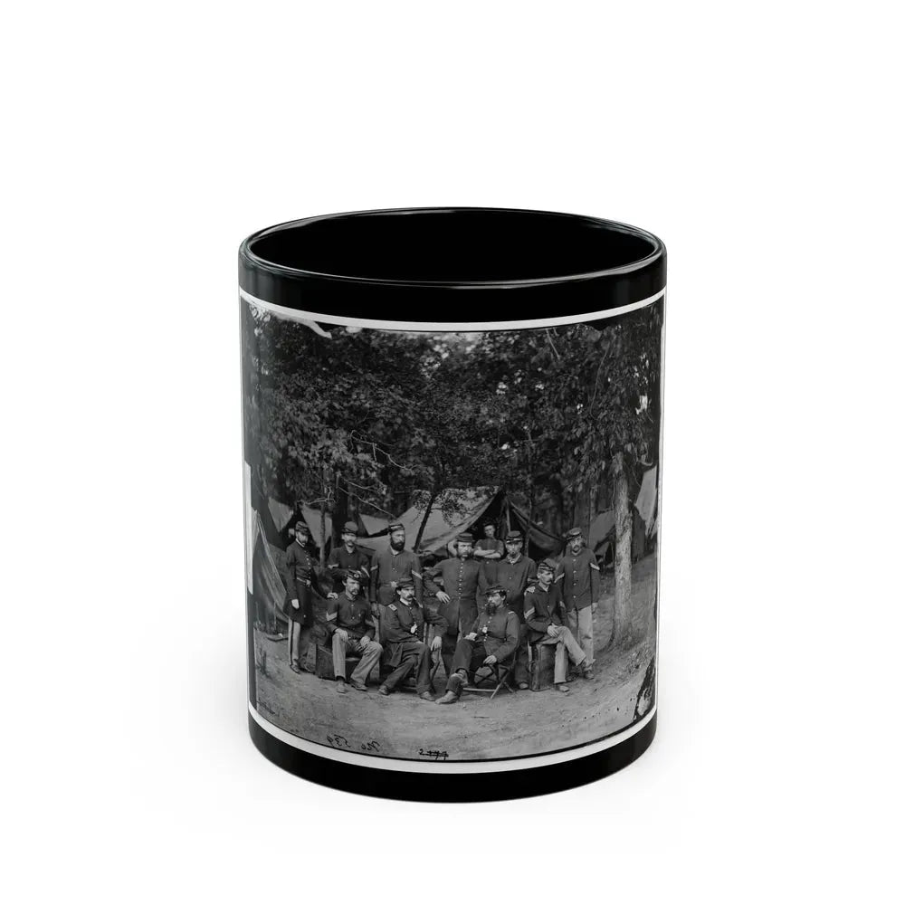 Bealeton, Virginia. Officers And Non-Commissioned Officers Of Company D, 93d New York Infantry (U.S. Civil War) Black Coffee Mug 11oz - Go Mug Yourself