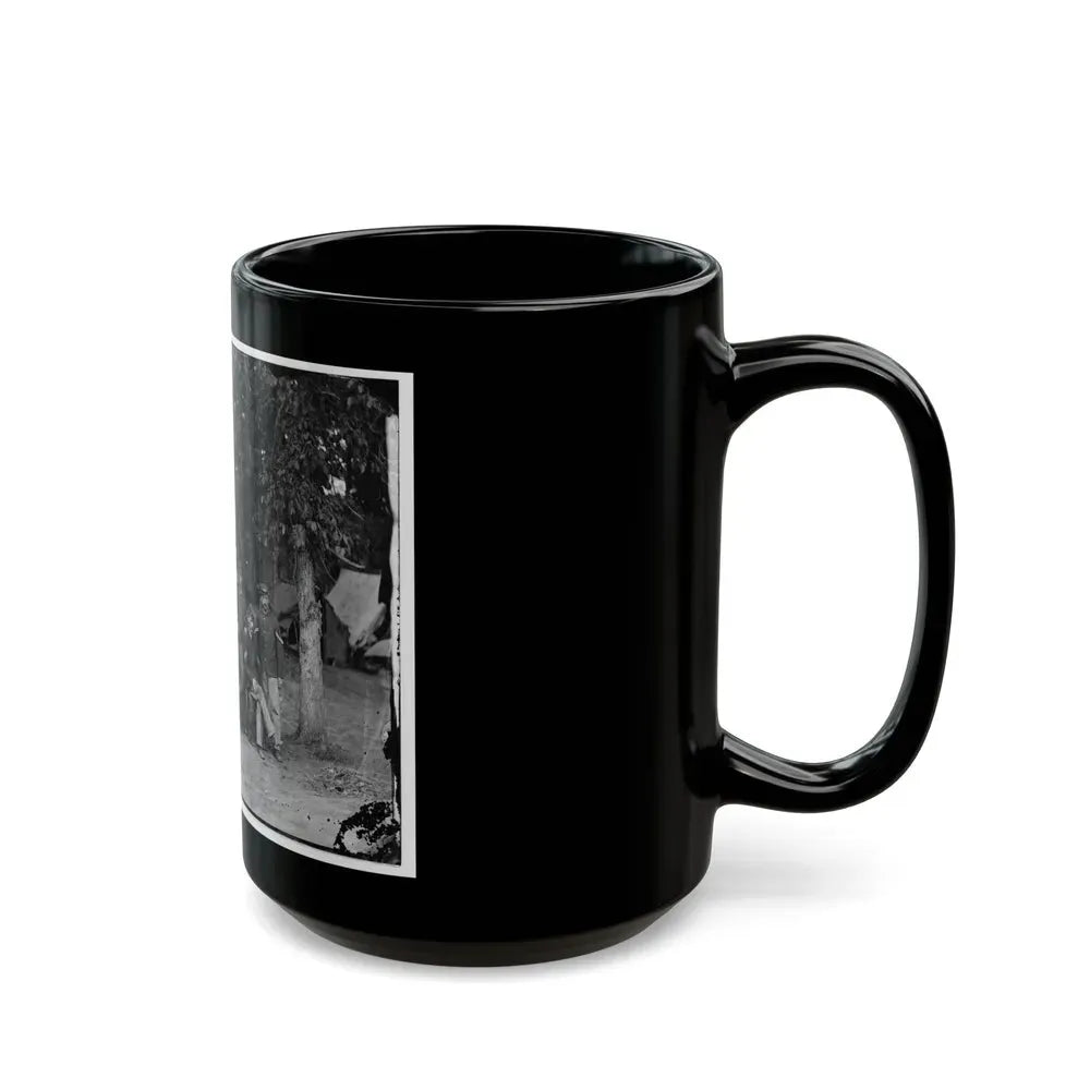 Bealeton, Virginia. Officers And Non-Commissioned Officers Of Company D, 93d New York Infantry (U.S. Civil War) Black Coffee Mug - Go Mug Yourself