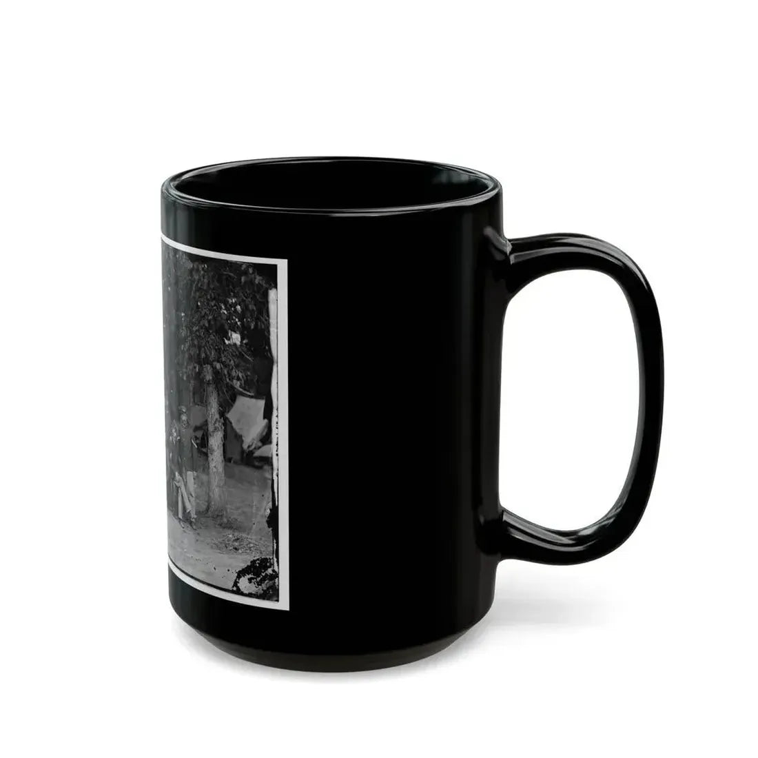 Bealeton, Virginia. Officers And Non-Commissioned Officers Of Company D, 93d New York Infantry (U.S. Civil War) Black Coffee Mug - Go Mug Yourself