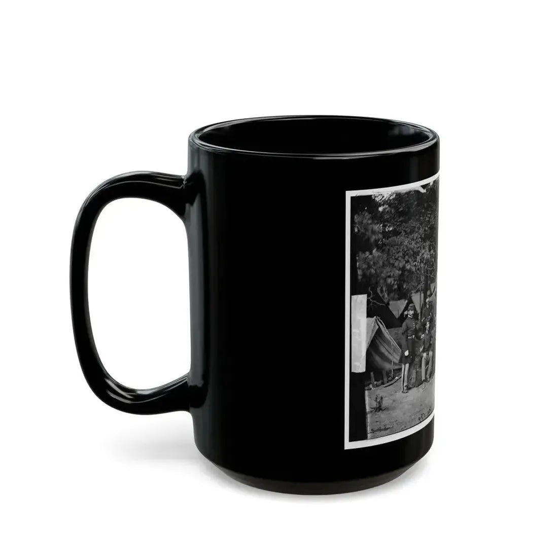 Bealeton, Virginia. Officers And Non-Commissioned Officers Of Company D, 93d New York Infantry (U.S. Civil War) Black Coffee Mug - Go Mug Yourself