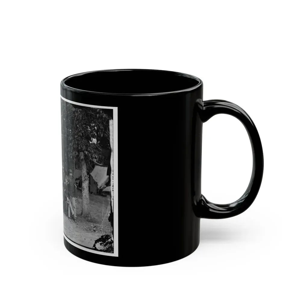 Bealeton, Virginia. Officers And Non-Commissioned Officers Of Company D, 93d New York Infantry (U.S. Civil War) Black Coffee Mug - Go Mug Yourself