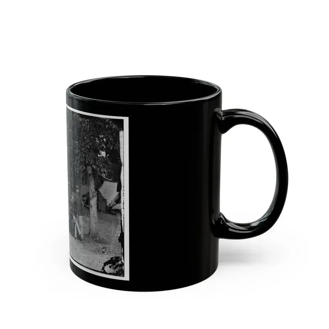 Bealeton, Virginia. Officers And Non-Commissioned Officers Of Company D, 93d New York Infantry (U.S. Civil War) Black Coffee Mug - Go Mug Yourself