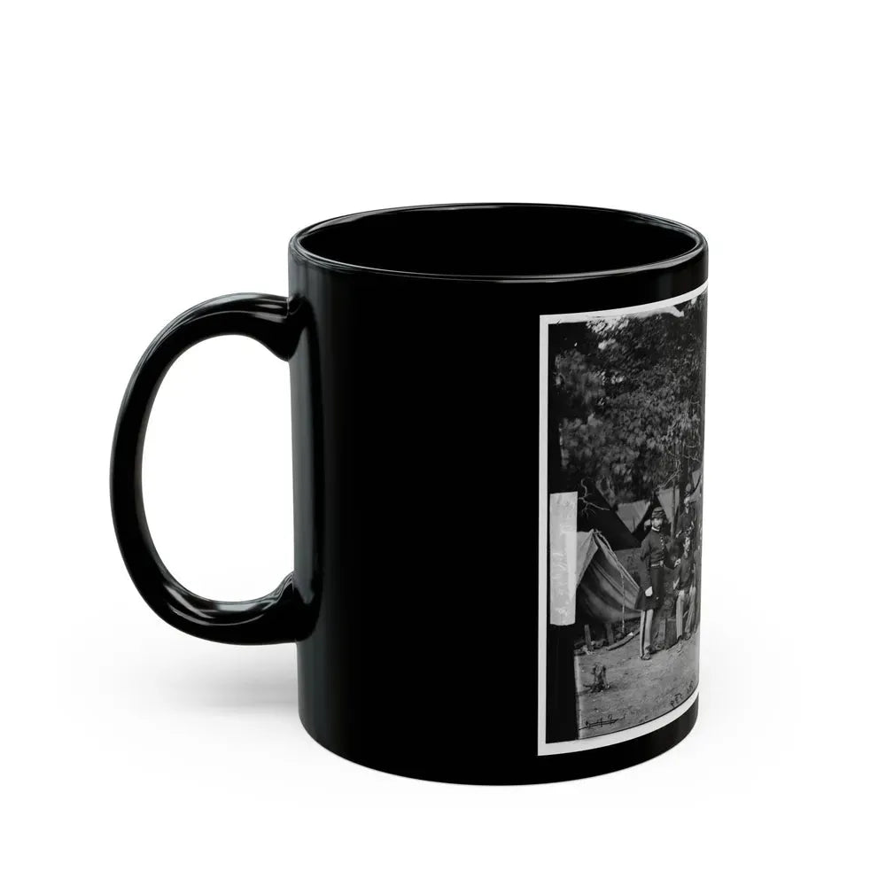 Bealeton, Virginia. Officers And Non-Commissioned Officers Of Company D, 93d New York Infantry (U.S. Civil War) Black Coffee Mug - Go Mug Yourself