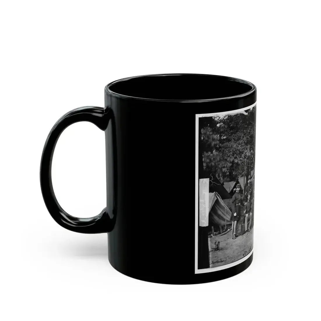 Bealeton, Virginia. Officers And Non-Commissioned Officers Of Company D, 93d New York Infantry (U.S. Civil War) Black Coffee Mug - Go Mug Yourself