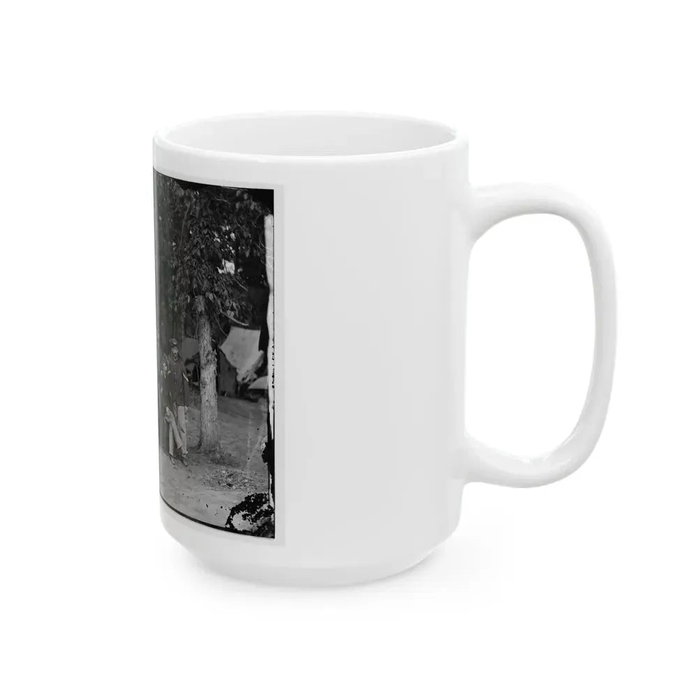 Bealeton, Virginia. Officers And Non-Commissioned Officers Of Company D, 93d New York Infantry (U.S. Civil War) White Coffee Mug - Go Mug Yourself