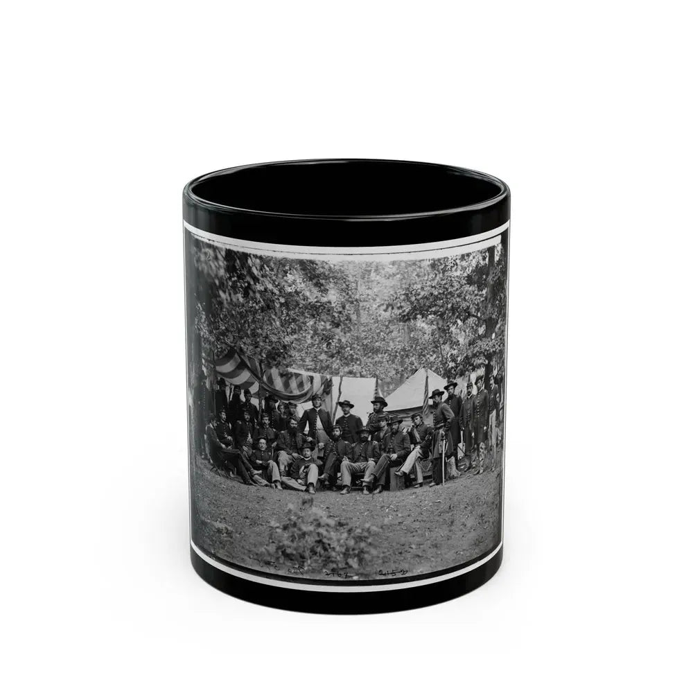 Bealeton, Virginia. Officers Of 93d New York Infantry (U.S. Civil War) Black Coffee Mug 11oz - Go Mug Yourself
