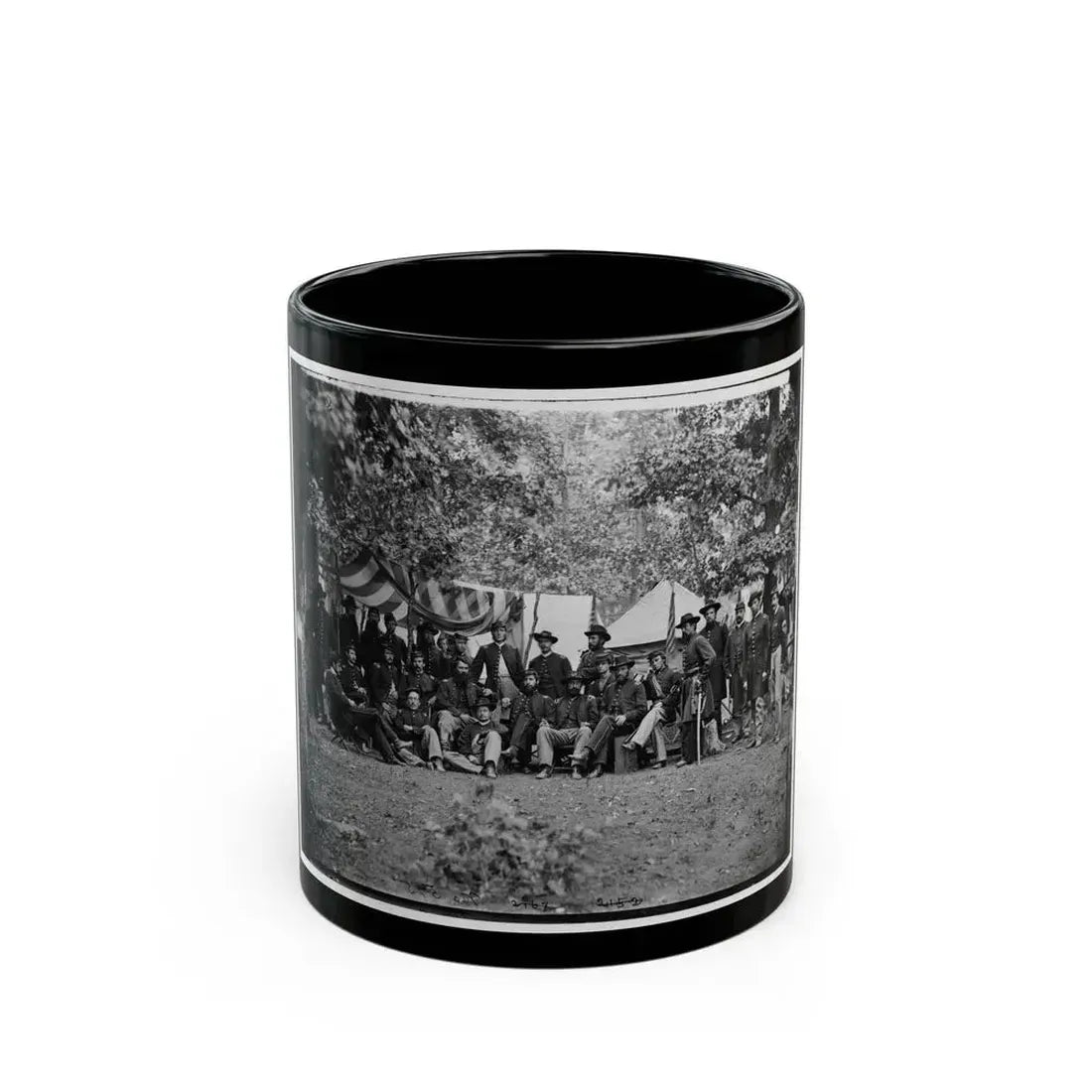 Bealeton, Virginia. Officers Of 93d New York Infantry (U.S. Civil War) Black Coffee Mug 11oz - Go Mug Yourself