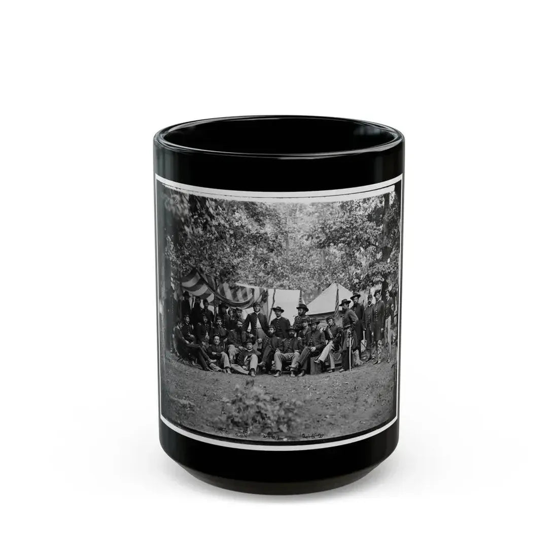 Bealeton, Virginia. Officers Of 93d New York Infantry (U.S. Civil War) Black Coffee Mug 15oz - Go Mug Yourself