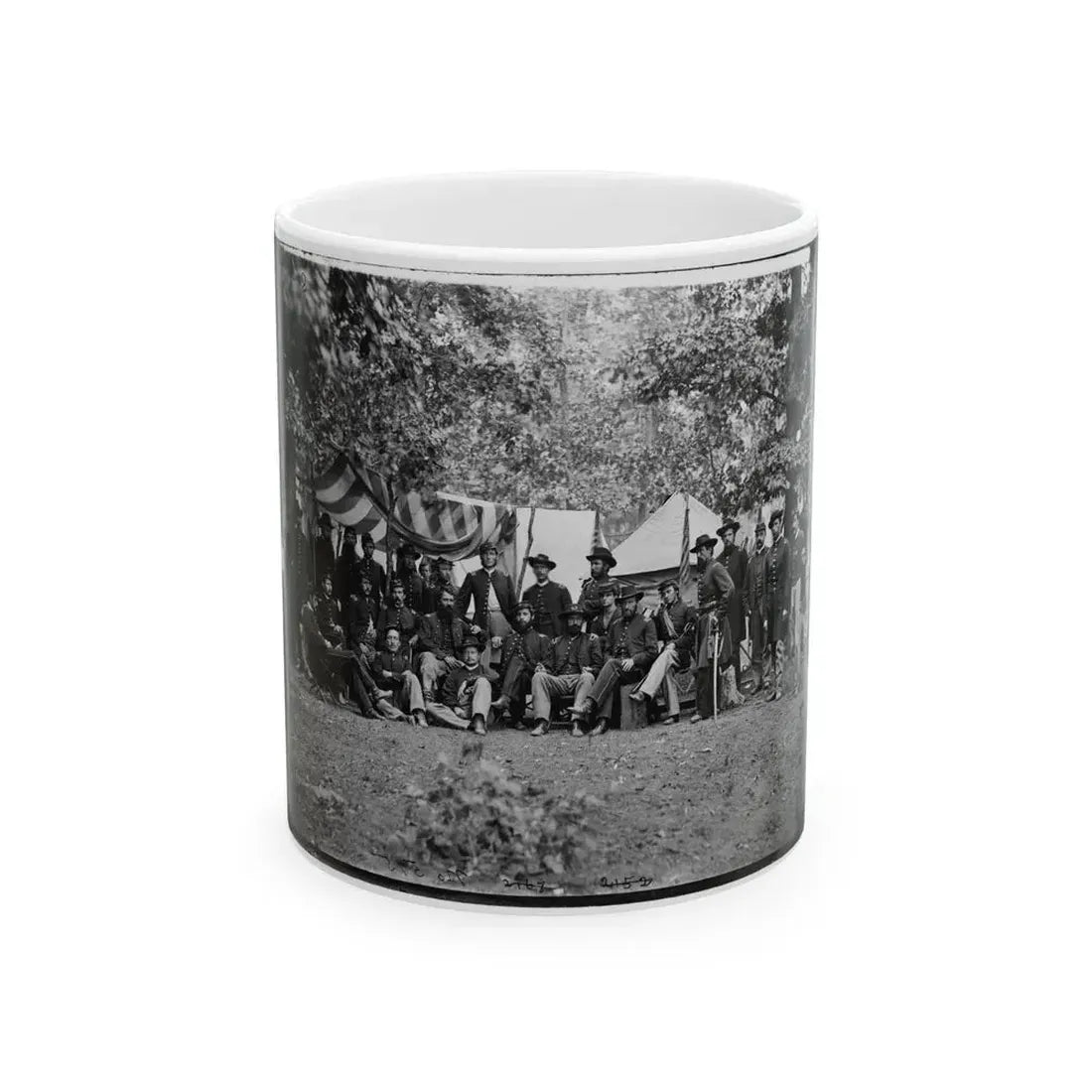 Bealeton, Virginia. Officers Of 93d New York Infantry (U.S. Civil War) White Coffee Mug 11oz - Go Mug Yourself