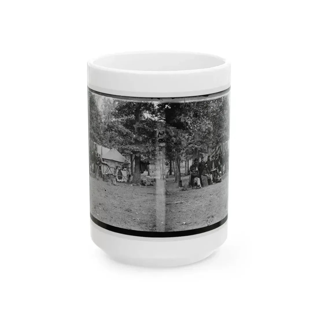 Bealeton, Virginia. Regimental Staff, 93d New York Volunteers (U.S. Civil War) White Coffee Mug 15oz - Go Mug Yourself