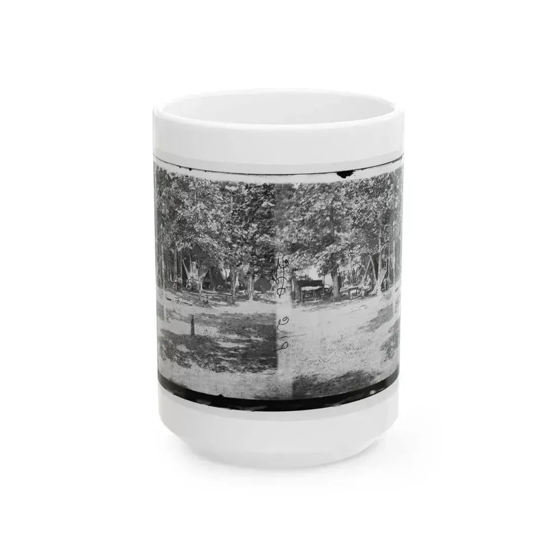 Bealeton, Virginia. View Of Camp Of 93d New York Volunteers (U.S. Civil War) White Coffee Mug 15oz - Go Mug Yourself