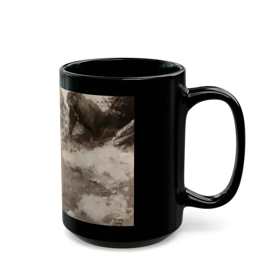 Bear Hunters, 1924 - Black Coffee Mug - Go Mug Yourself