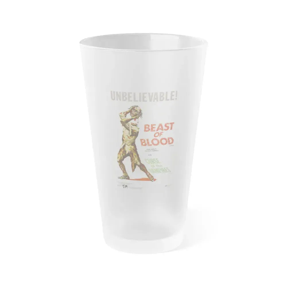 BEAST OF BLOOD & CURSE OF THE VAMPIRES 1970 Movie Poster - Frosted Pint Glass 16oz 16oz Frosted - Go Mug Yourself