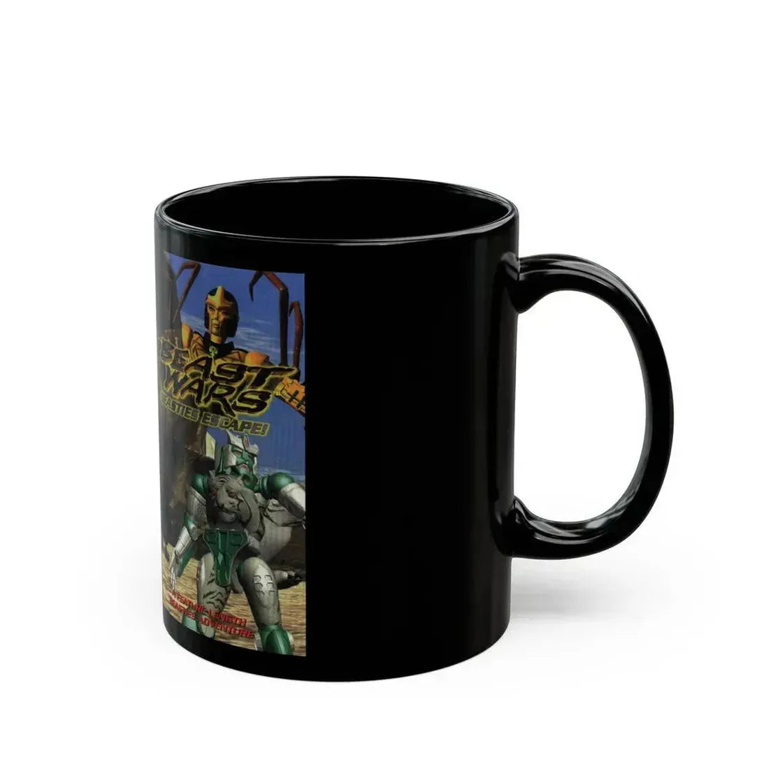 BEAST WARS BEASTIES ESCAPE (VHS COVER) - Black Coffee Mug - Go Mug Yourself