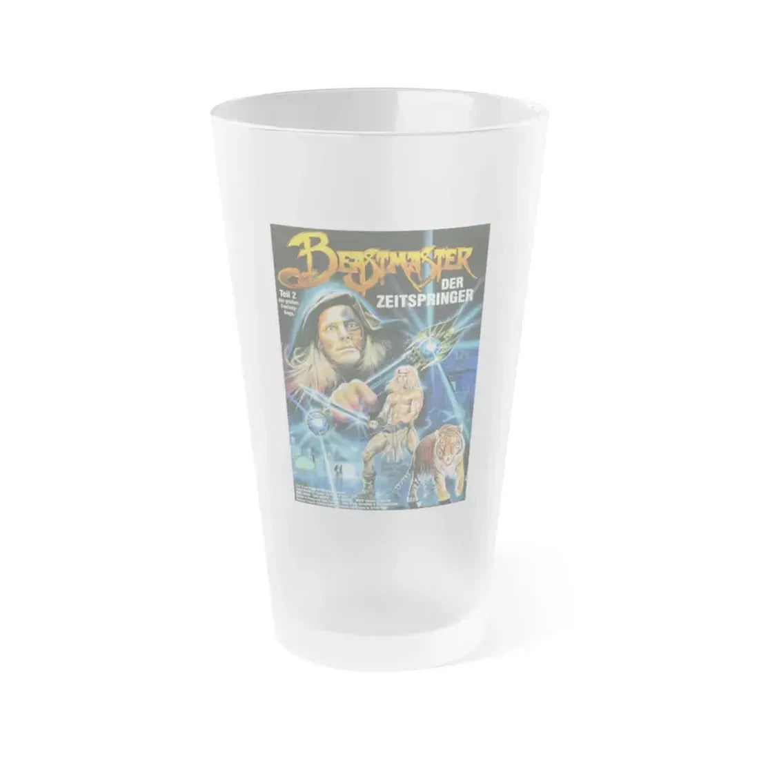 BEASTMASTER 2 (GERMAN) 1991 Movie Poster - Frosted Pint Glass 16oz 16oz Frosted - Go Mug Yourself