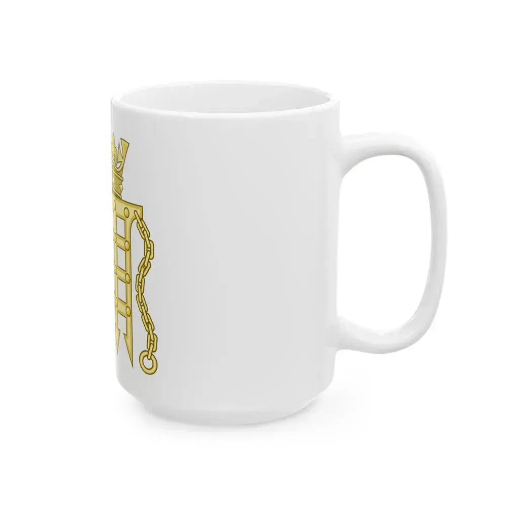 Beaufort Portcullis Badge of the Tudors - White Coffee Mug - Go Mug Yourself