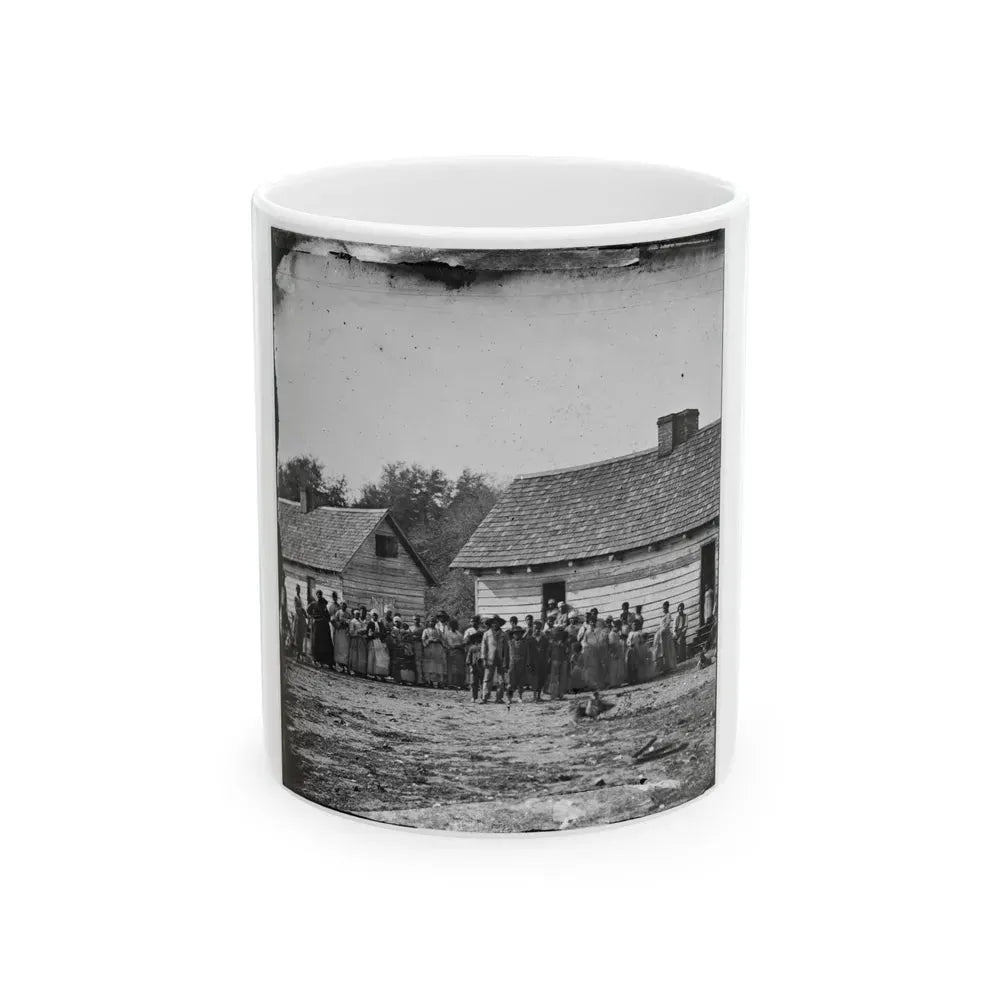 Beaufort, South Carolina. Group Of Negroes On J.J. Smith's Plantation (U.S. Civil War) White Coffee Mug 11oz - Go Mug Yourself